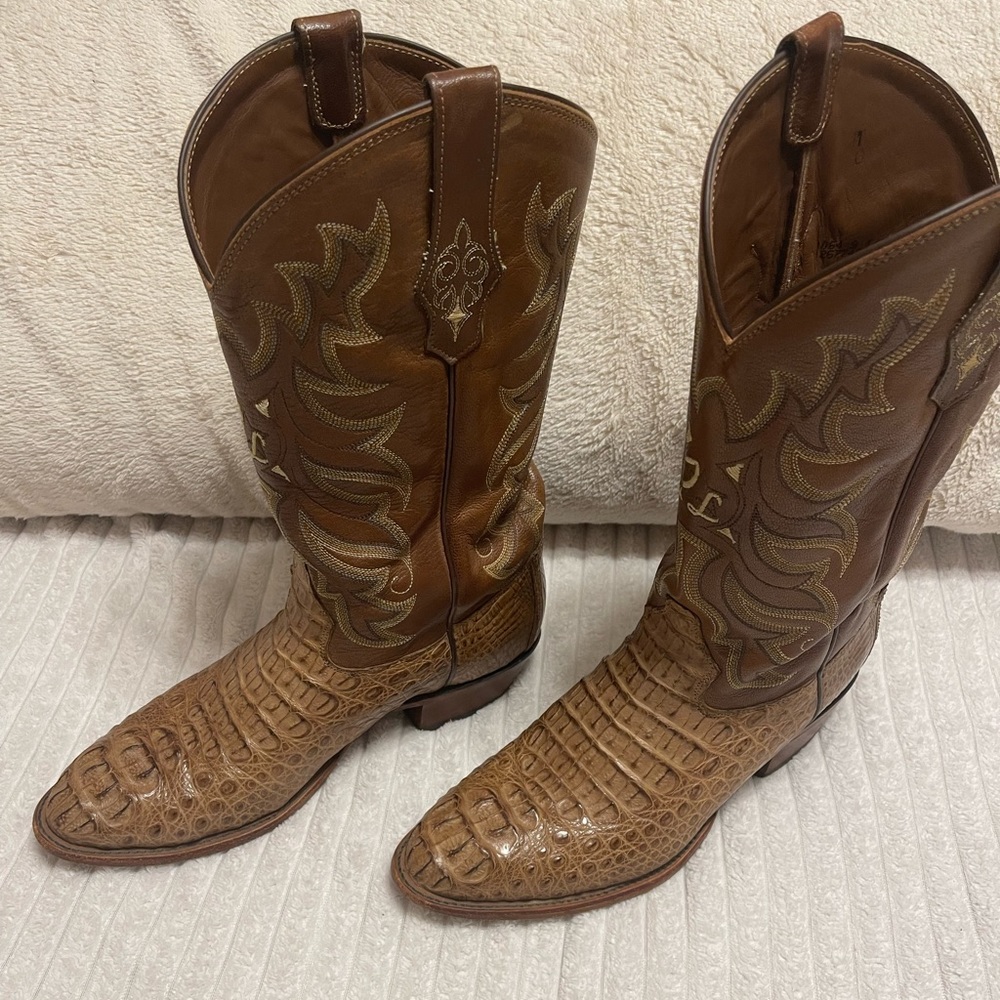 Tony Lama Men's Exotic Western boot in Tan